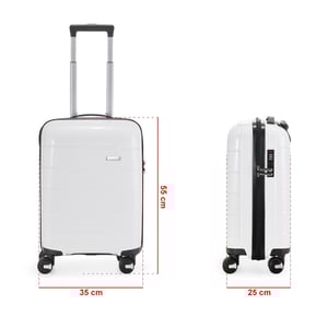 Mala de Bordo 45L em Polipropileno PP com Cadeado TSA e Rodas 360º - 06067