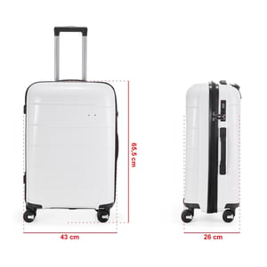 Mala de Viagem 66L Polipropileno PP com Cadeado TSA e Rodas 360º - 06068