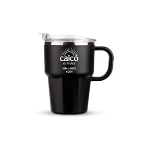 Caneca Térmica Hybrid Inox 550ml - Parede Dupla com Tampa e Canudo - 09227LF