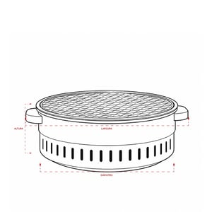 Churrasqueira Portátil Ultra Leve em Ferro com Alças de Madeira - 09232LF