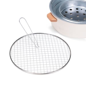 Churrasqueira Portátil Ultra Leve em Ferro com Alças de Madeira - 09232LF