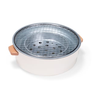 Churrasqueira Portátil Ultra Leve em Ferro com Alças de Madeira - 09232LF