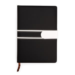 Caderneta Executiva em Couro Sintético com Fecho Magnético e Pauta - 19109