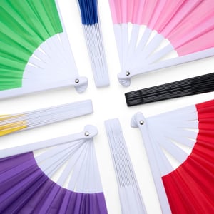 Leque Premium em Tecido Tafetá e Estrutura Resistente 54cm - 08339ALF