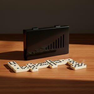 Jogo de Dominó Profissional 28 Peças com Estojo de Proteção - 19053