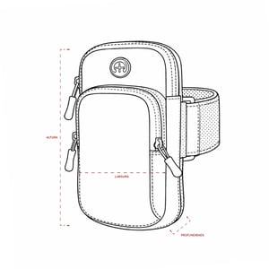 Braçadeira Esportiva Neoprene Impermeável com Saída de Fone - 19057