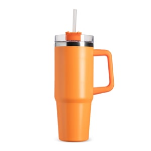 Caneca Térmica Inox 900ml com Canudo e Parede Dupla a Vácuo - 09195LF