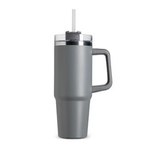 Caneca Térmica Inox 900ml com Canudo e Parede Dupla a Vácuo - 09195LF
