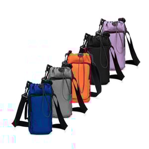 Porta-Garrafa Oxford com Alça Transversal e Bolso Frontal - 15438LF