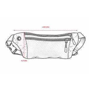 Pochete Esportiva Antifurto Resistente à Água com Saída para Fone - 19172LF