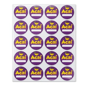 1000 Etiquetas em Vinil 4x4cm - Escolha entre Fosco, Brilho ou Transparente - 20042601