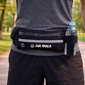 Pochete Esportiva em Neoprene com Porta Garrafa e Saída para Fone - 09258