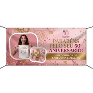 Faixa em Lona Personalizada Brilho ou Fosca 280g | Caicó Brindes - 11062601