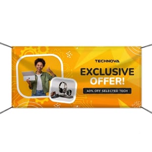 Faixa em Lona Personalizada Brilho ou Fosca 280g | Caicó Brindes - 11062601