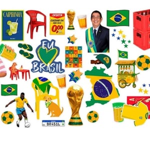 Figurinhas Aplique DTF Têxtil Tema Copa do Mundo (Kit a partir de 10 Unidades Sortidas) | Caicó Brindes