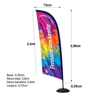 Wind Banner Personalizado Dupla Face Completo | Caicó Brindes - 02082601