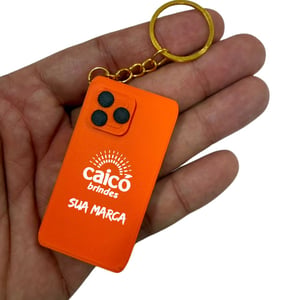 Chaveiro 3D Formato Smartphone Personalizado com Logo - 03092601