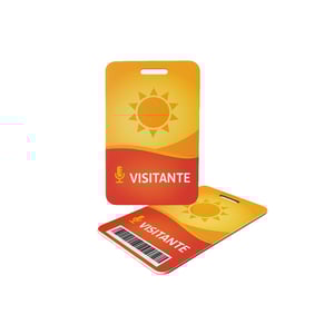 Crachá PVC Frente e Verso Personalizado | Alta Qualidade e Durabilidade - 11112502 PVC cristal 0,5 mm Tamanho: 8,5 x 5,4 cm (formato padrão) Frente e verso coloridos (4x4) Com ou sem furo Cantos arredondados Acessórios: Não inclusos