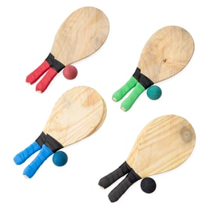 Kit Frescobol com Duas Raquetes e Bolinha | Brinde de Verão Personalizado - 14280  Kit Frescobol    Uma excelente opção para ações promocionais de verão