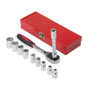 Kit Ferramentas 12 Peças com Estojo Metálico | Catraca e Soquetes Premium - 07040  Kit Ferramentas 12 Peças Gravação a Laser   estojo metálico resistente e sofisticado