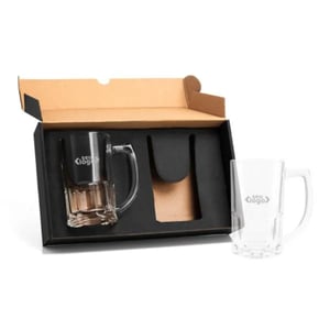 Kit Com Canecas De Vidro Para Chopp De 340 Ml - KT-90024  Kit Com Canecas De Vidro Para Chopp De 340 Ml Gravação a Laser   Com esse kit, você terá a experiência de tomar um chopp como se estivesse em um bar ou pub