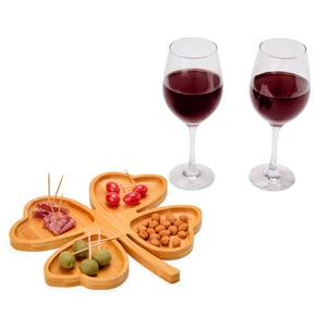 Kit Petisco e Vinho - 3 Peças Elegantes (Não Acompanha Garrafa) - KT-90097  Kit Petisco e Vinho - 3 Peças Elegantes Gravação a Laser   Transforme suas reuniões em momentos inesquecíveis com o Kit Petisco e Vinho