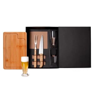 Kit para Churrasco com Copos Personalizado – 5 Peças de Qualidade - KT-9027L  Kit para Churrasco com Copos - 5 Pçs Personalizado Gravação a Laser   Kit é indispensável para qualquer churrasqueiro de plantão