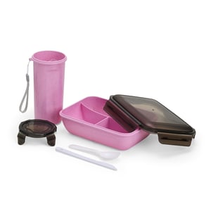 Kit Copo e Marmita Fibra de Bambu - Praticidade para suas Refeições - 08029 Plástico resistente Kit Copo e Marmita Fibra de Bambu Gravação a Laser ou Colorida  Entradas/Saídas: Tipo-C, Lightning, V8, USB Inclui copo de 500ml e marmita hermética de 1L. Seguro, prático e ideal para refeições saudáveis.