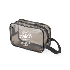 Nécessaire Plástica Transparente com Alça de Nylon - Praticidade e Estilo - 18775  Nécessaire Plástica Transparente Área para gravação: 9 cm x 12 cm   É leve e prática, perfeita para viagens e uso diário!