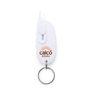 Chaveiro Estilete Projetado em Plástico com Sistema de Retração Automática Personalizado - 06062 Plástico Chaveiro Estilete Digital   Medidas aproximadas para gravação (CxL): 2 cm x 5 cm
