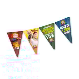 Bandeirola Pequena Material Couchê 250g - Qualidade e Versatilidade - 02042505 Papel Couchê 250g Bandeirola Pequena Material Couchê 250g Impressão colorida 2 lados  tamanho: 15x24,5cm Versátil para pendurar em paredes, mesas, balcões ou objetos decorativos, adicionando um toque especial e personalizado ao ambiente.