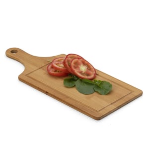 Tábua de Corte com Canaleta Gravada a Laser — 18586 Bambu Tábua de Corte com Canaleta Gravada a Laser Gravação a Laser   A canaleta ajuda a recolher líquidos e o furo permite pendurar a tábua, facilitando armazenamento.