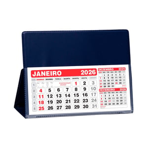 Calendário de Mesa PVC Personalizado Grande — 12657 PVC Calendário de Mesa PVC Personalizado Grande Área de Personalização: 4 cm x 15 cm   ideal para mesas de escritório, recepções, salas de reunião e pontos de atendimento.