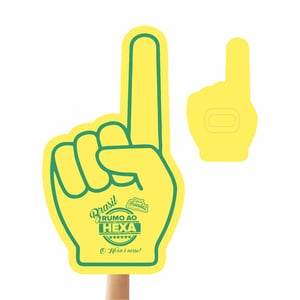 Mão de Torcida Personalizadas - Mão 1 dedo impressão 1 lado - 29082403 EVA 3mm Mão de Torcida Personalizadas - Mão 1 dedo impressão 1 lado Pintura com 1 cor  Mão 1 dedo impressão 1 lado Ideais para formaturas, aniversários e eventos esportivos. Peça já a sua!