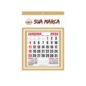 Calendário Comercial Médio Personalizado 18×26 cm — 12092405