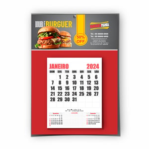 Calendário Personalizado de Parede com Folhas Destacáveis 20X28cm - 2023080801 cartela em cartão grosso 240 gramas e com furo para pendurar Calendário Personalizado de Parede com Folhas Destacáveis 20X28cm Impressão Colorida Digital   ideal para escritório, recepções, salas de reunião e pontos de atendimento.