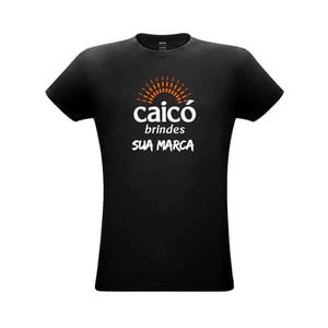 Camiseta Unissex em Malha em Poliéster 135 g/m² Personalizada - 30514 Malha em Poliéster 135 g/m² Unissex Personalização Digital Colorida  Com gola em ribana 1x1 com fita de reforço e com costura dupla nas mangas, barra de fundo e laterais. Camiseta para seu evento, sua empresa, comemoração ou para campanhas promocionais