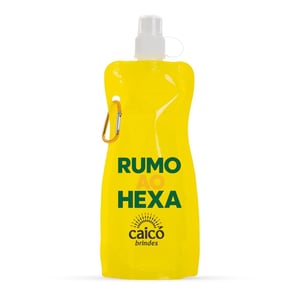 Squeeze Dobrável 480ml  Tema Copa do Mundo Personalizada - Praticidade e Estilo - 12459COPA plástico Squeeze Dobrável 480ml Personalizada Impressão Colorida Digital   é ideal para levar em viagens, passeios, academia, trabalho e muito mais