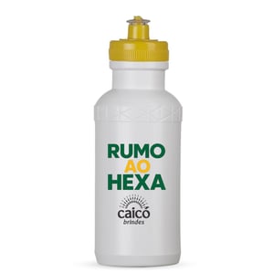 Squeeze Personalizada 500 ml Branca com Tampa Colorida — 07092COPA Plástico resistente Squeeze Personalizada 500 ml Branca com Tampa Colorida Gravação digital colorida   ideal para uso na academia, trabalho, passeios e viagens.