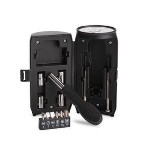 Kit de Ferramentas 13 Peças Formato Lata de Bebida - Aço Carbono - 19108LF