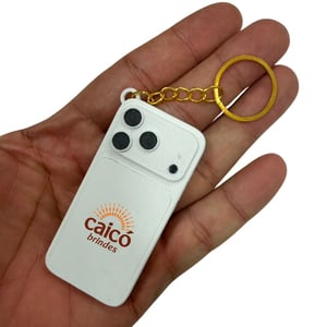 Chaveiro 3D Formato Smartphone Personalizado com Logo - 03092601
