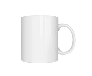 Caneca branca personalizada fabricada em Cerâmica, Medidas: 21x 9,5. Cor branca,  acabamento brilhoso. 