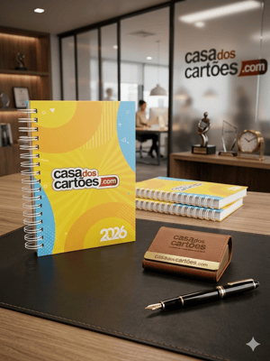 Agenda Personalizada Capa Dura 15X21cm Impressão Colorida Laminada Acabamento sofisticado Wire-o de alta resistência