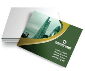 Cartão de Duplo - Verniz Brilho frente Couché Brilho 250gr 9 x 10cm 4/0 ( Impressão só na Frente) Verniz Brilho só na frente Corte reto 