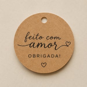 Tags Redondas Personalizadas Couchê 250g 4x4cm 4x0  corte redondo 