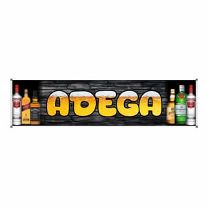 Faixa adega  mod206 Lona 440gr  4x0 Fosco bastão e ilhos 