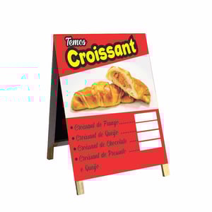 Cavalete croissant mod62 Madeira 90x60 Frente e Verso Lona Dupla Face 