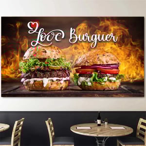 Adesivo Hamburgueria Adesivo  4x0 Fosco refile 