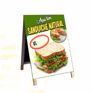 Cavalete Sanduíche Natural mod96