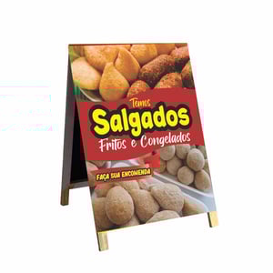 Cavalete Salgados Fritos e Congelados mod66